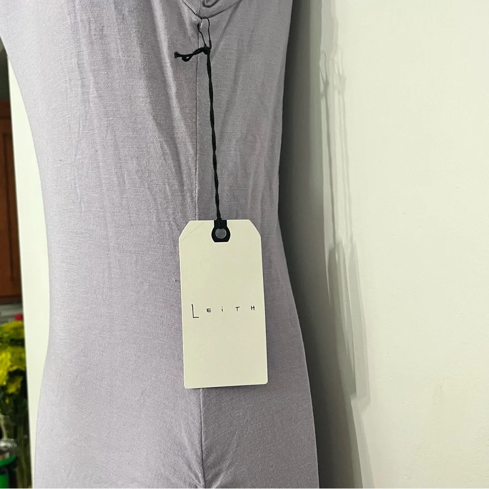 Leith Dress Fitted Ruched Small Lilac Purple Bodycon NWT Sleeveless Stretch‎